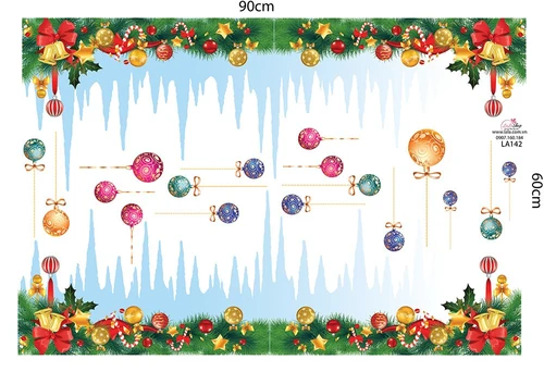 Decal trang trí noel combo Merry Christmas 3