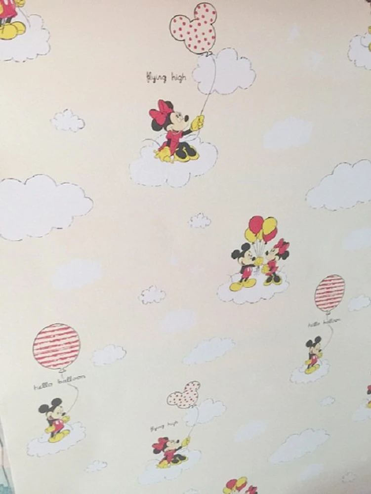 Giấy decal cuộn Mickey vàng khổ 1m2