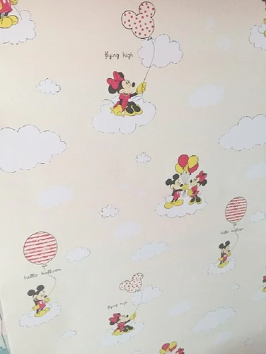 Giấy decal cuộn Mickey vàng khổ 1m2