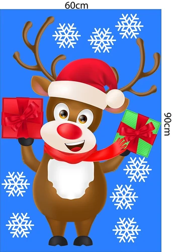 Decal trang trí noel cây thông may mắn 2