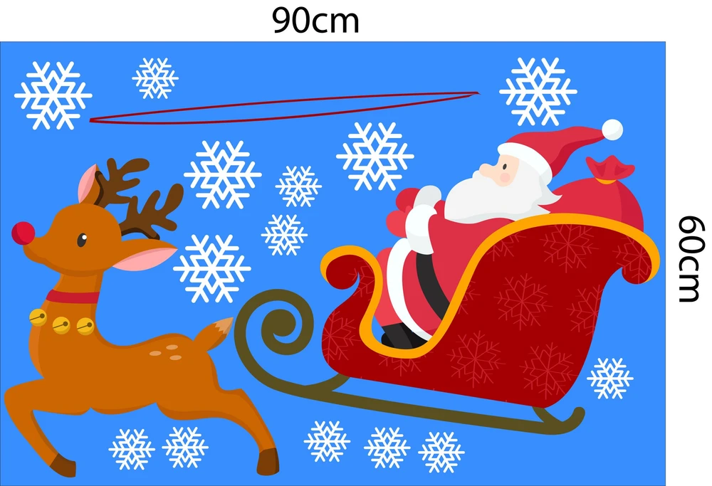 Decal trang trí noel cây thông may mắn 2