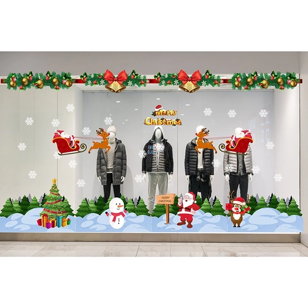 Decal trang trí noel cây thông may mắn 2