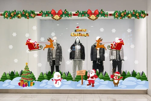 Decal trang trí noel cây thông may mắn 2