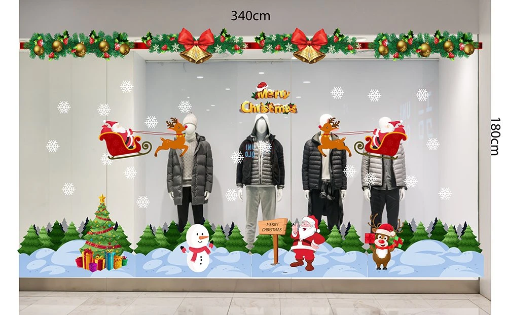 Decal trang trí noel cây thông may mắn 2