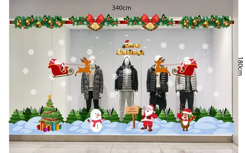 Decal trang trí noel cây thông may mắn 2