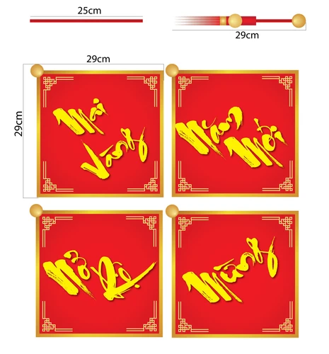 Decal mai vàng nở rộ mừng năm mới