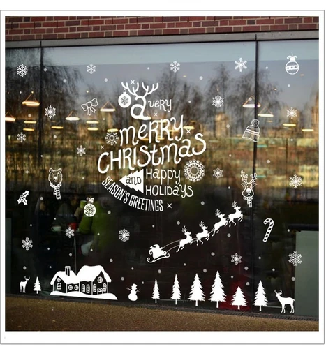 Decal trang trí Giáng sinh màu trắng