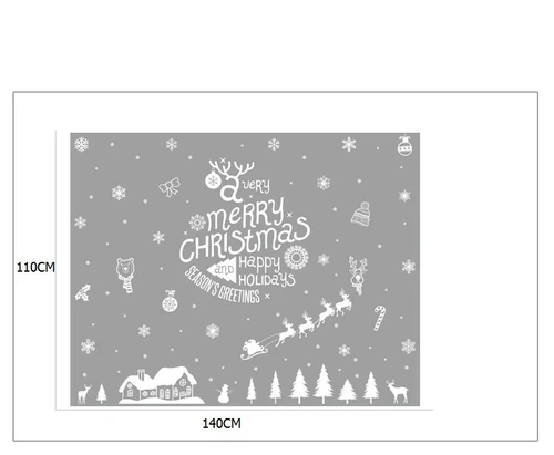 Decal trang trí Giáng sinh màu trắng