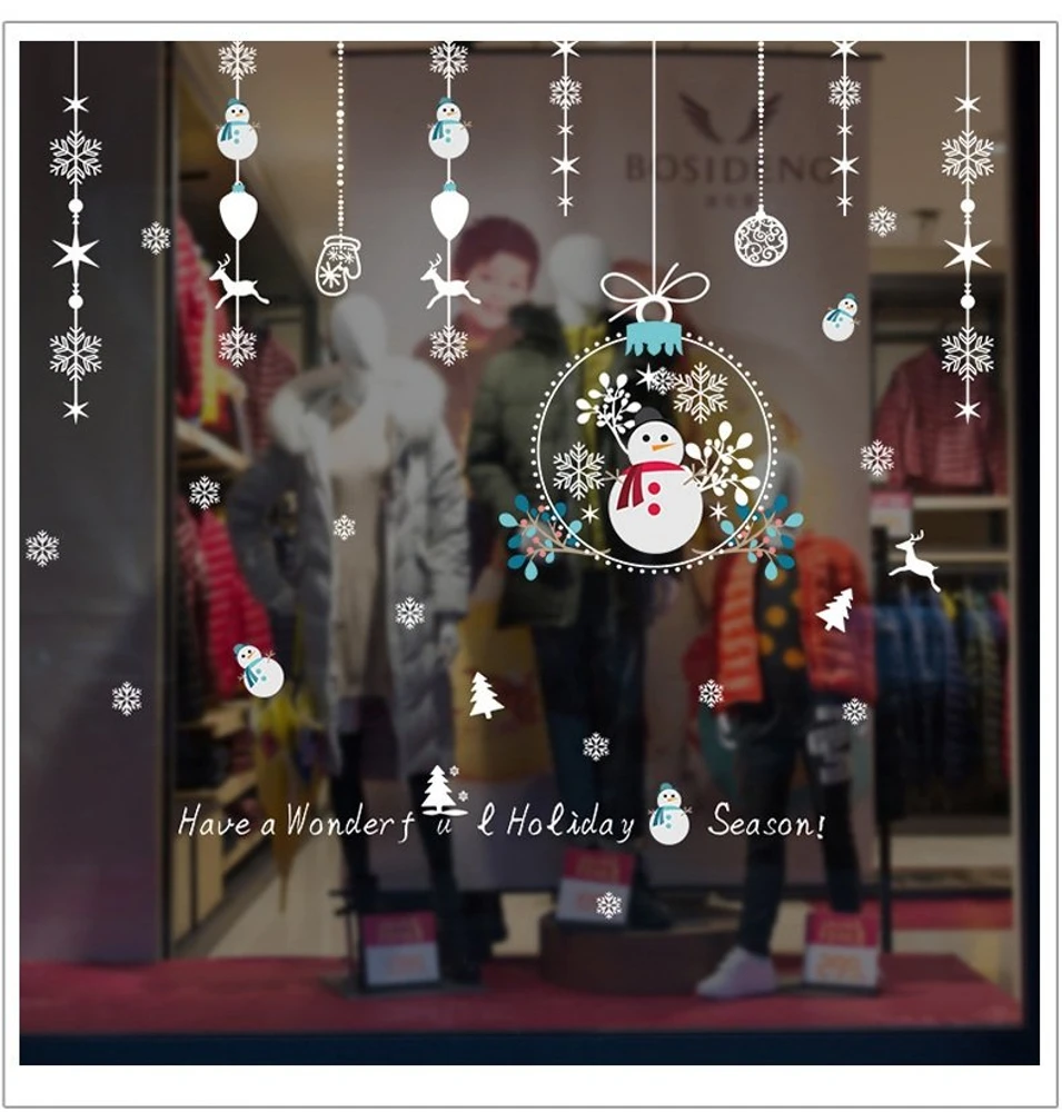 Decal trang trí noel người tuyết đáng yêu