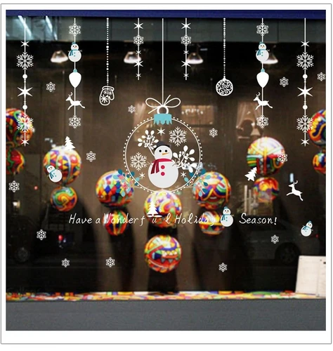 Decal trang trí noel người tuyết đáng yêu