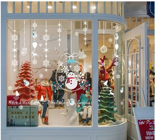 Decal trang trí noel người tuyết đáng yêu