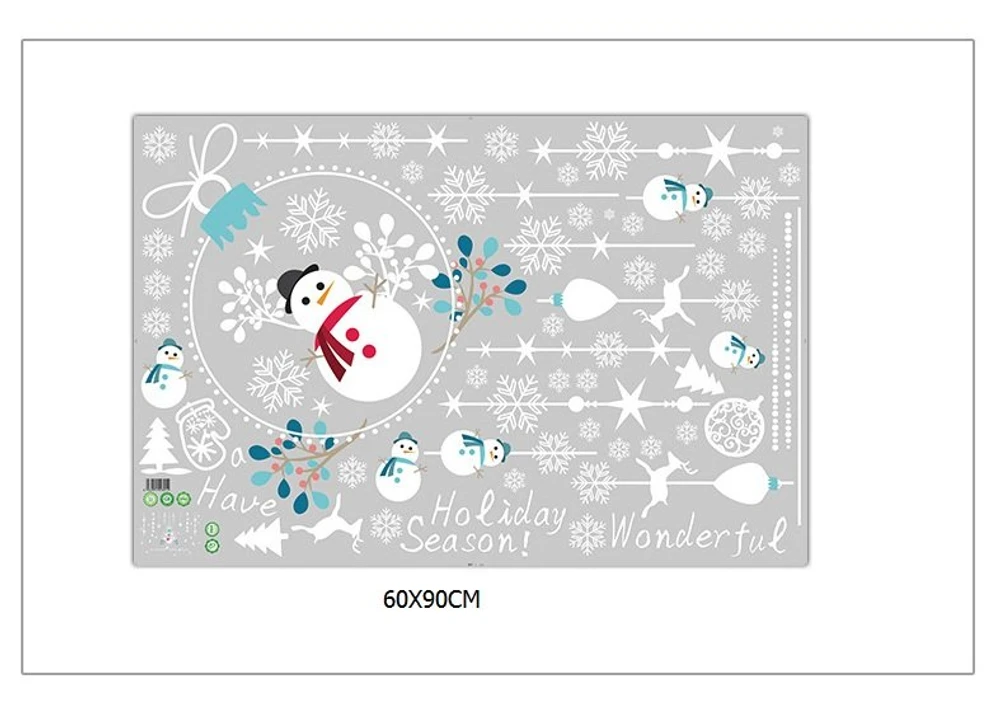 Decal trang trí noel người tuyết đáng yêu