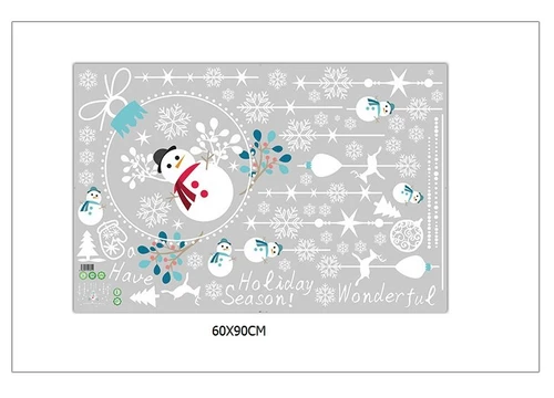 Decal trang trí noel người tuyết đáng yêu