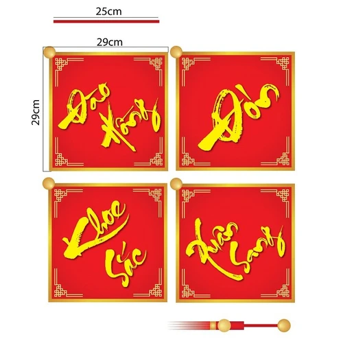 Decal đào hồng khoe sắc đón xuân sang