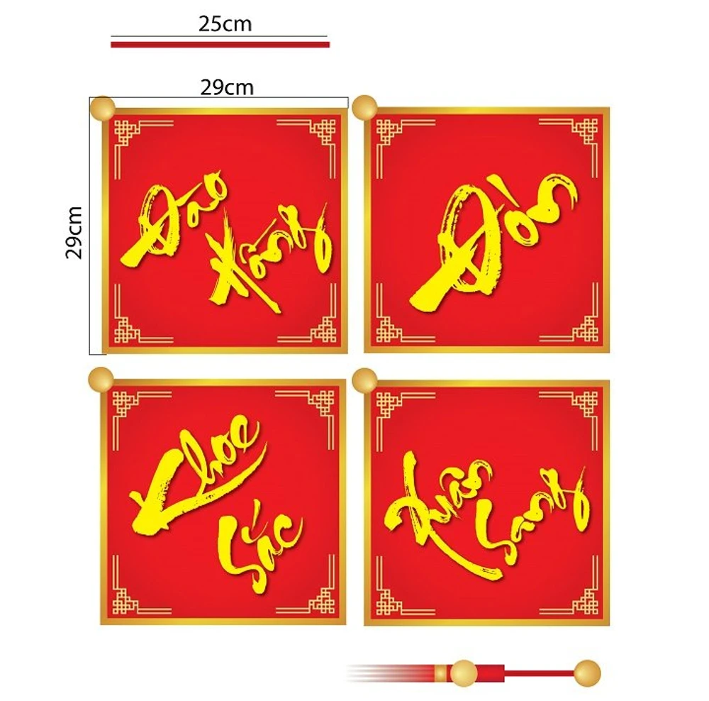 Decal đào hồng khoe sắc đón xuân sang