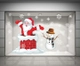 Decal dán tường Ông già Noel và người tuyết 02 (nền trắng đục)
