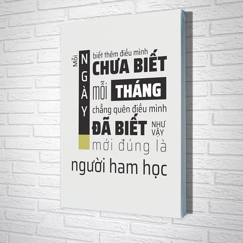 Tranh treo tường Mỗi ngày biết thêm điều mình chưa biết mỗi tháng chẳng  quên điều mình đã biết như vậy mới đúng là người ham học 2