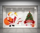 Decal dán tường Ông già Noel và quà giáng sinh 02  (nền trắng đục)