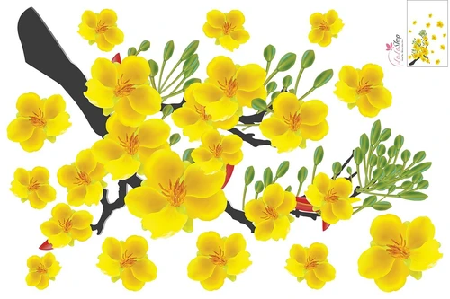 Combo decal trang trí cửa kính ngày tết 1