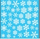 Decal trang trí Noel hoa tuyết trắng nền xanh