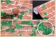 Giấy decal cuộn giả gạch đỏ dây leo