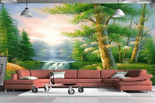 Tranh dán tường phong cảnh thác nước