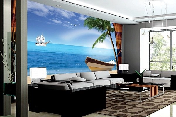 Tranh Dán Tường Phong Cảnh 3D Biển JM-1535
