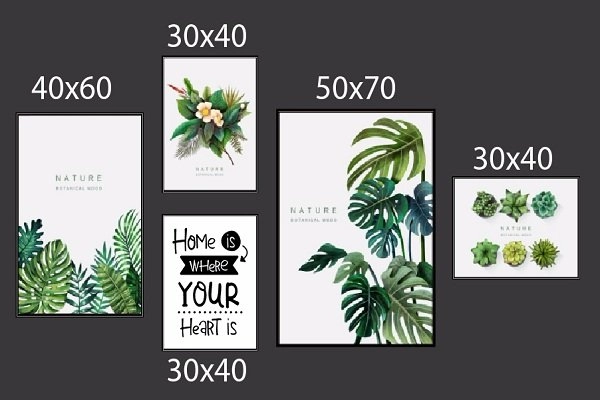 Tranh treo tường lá xanh 9