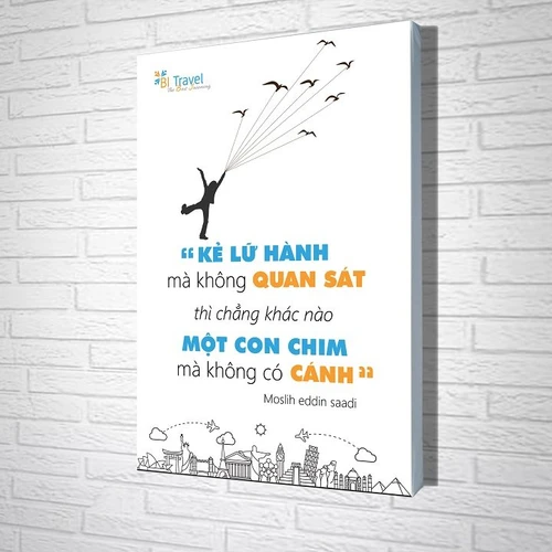Tranh treo tường Kẻ lữ hành mà không quan sát thì chẳng khác nào một con chim mà không có cánh