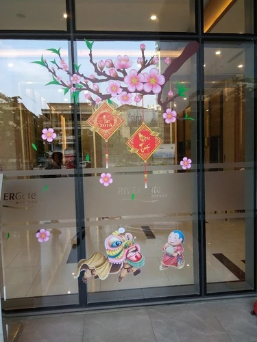 Combo decal trang trí cửa kính ngày tết 11