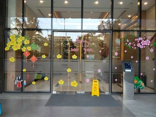 Combo decal trang trí cửa kính ngày tết 11