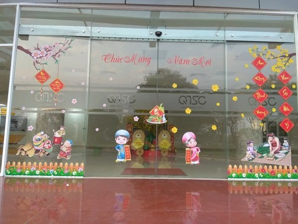 Combo decal trang trí cửa kính ngày tết 11