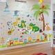 Combo dán tường vườn thú vui nhộn và đoàn tàu vui vẻ
