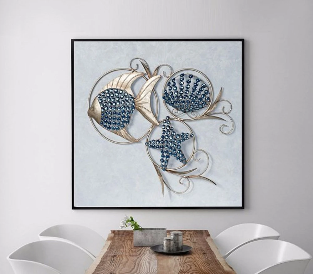 Tranh treo tường nghệ thuật Cá và sao biển cách điệu