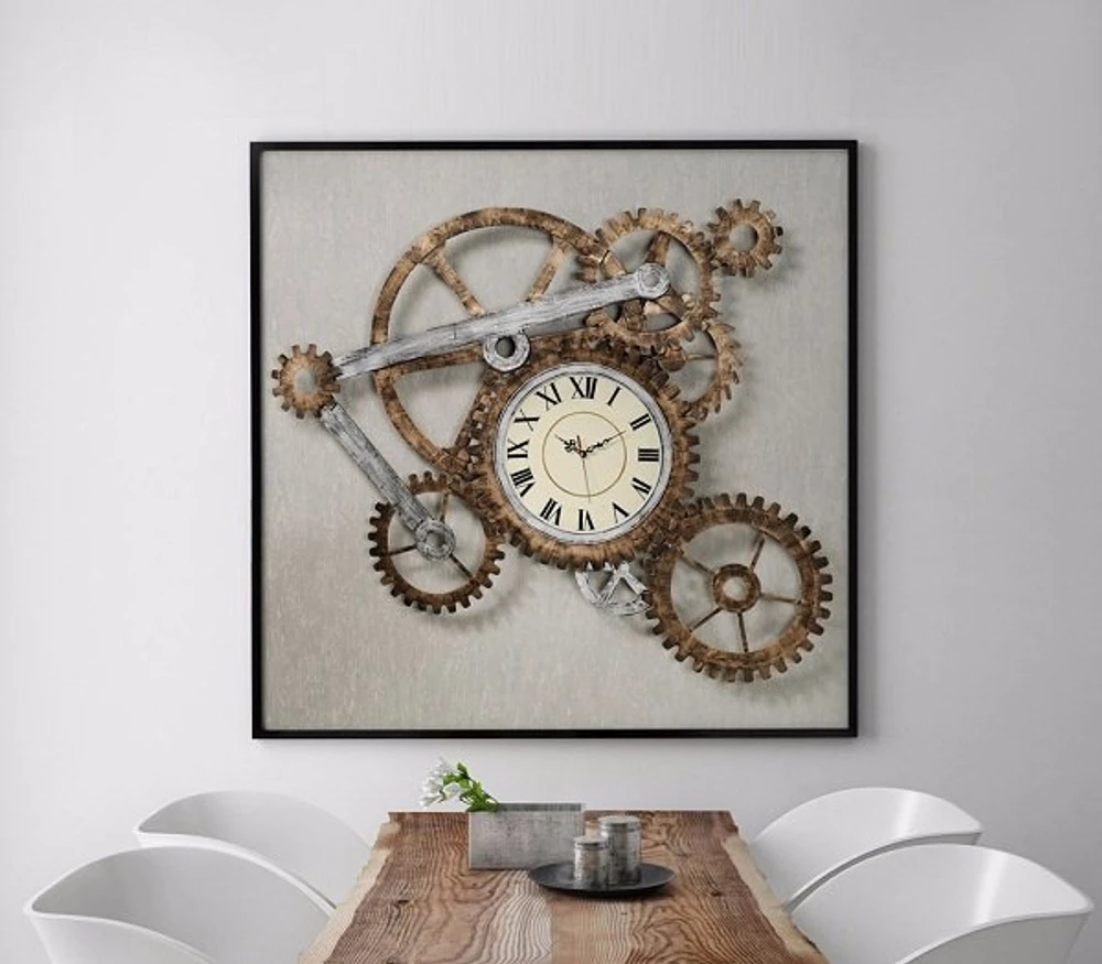 Tranh treo tường 3d đồng hồ cách điệu