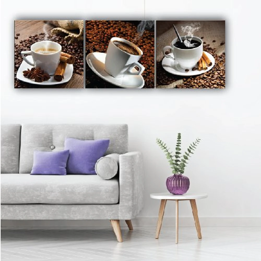 Tranh treo tường ba tách coffee
