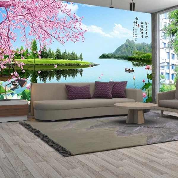 Tranh Dán Tường Thiên Nhiên Sông Nước - Mẫu 10