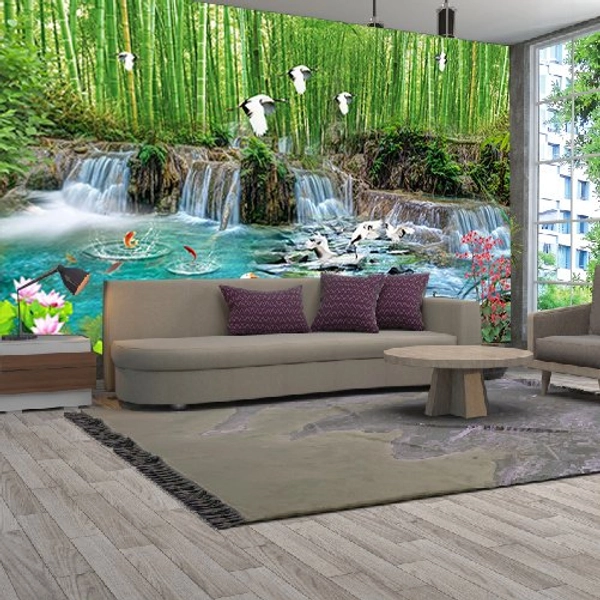 Tranh dán tường 3D Thác nước thiên nhiên