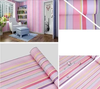 Combo giấy decal cuộn sọc hồng nhạt khổ 0.45x5m