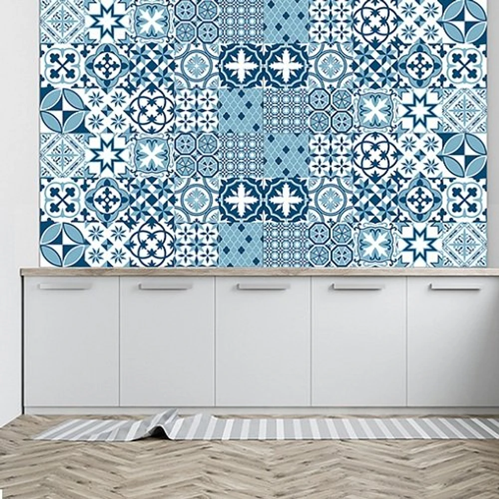 Decal gạch bông thiên thanh 2