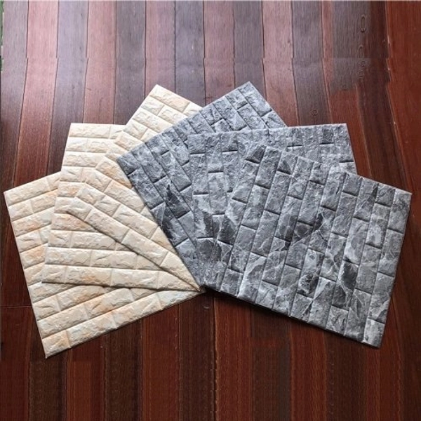 Xốp đá dán tường vân đá xám loang