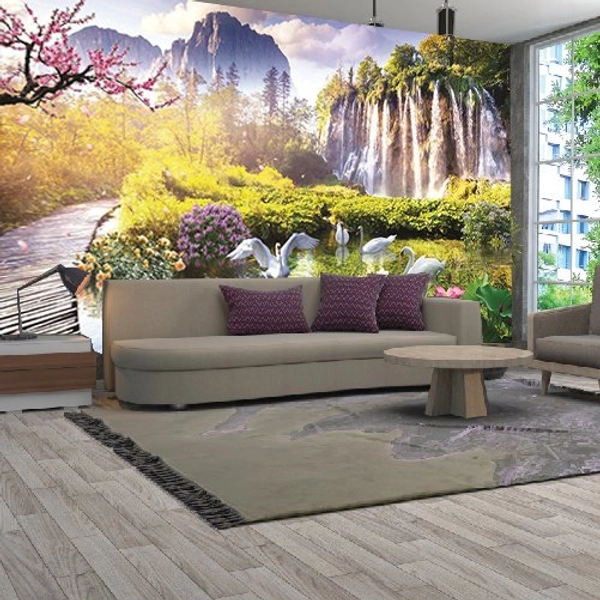 Tranh Sơn Thủy Thác Nước hùng vĩ nên thơ