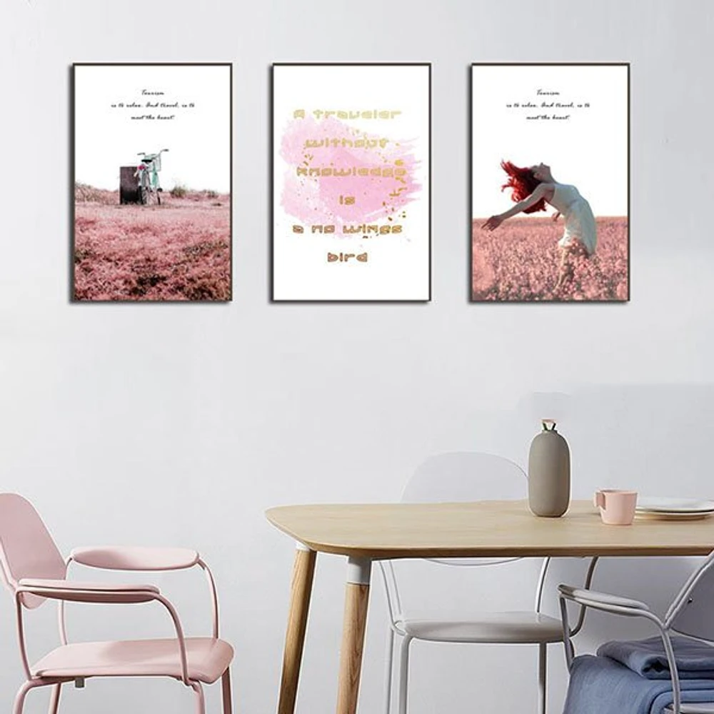 Tranh treo tường cô gái và xe đạp (KE-028)