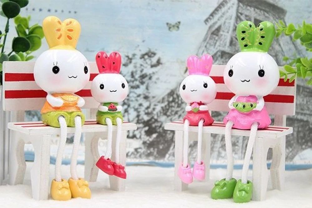 Búp Bê Gia Đình Thỏ Trái Cây