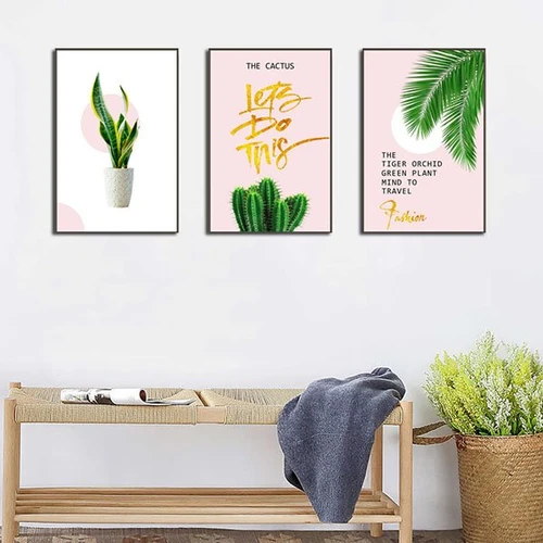 Tranh treo tường xương rồng xanh (KE-005)