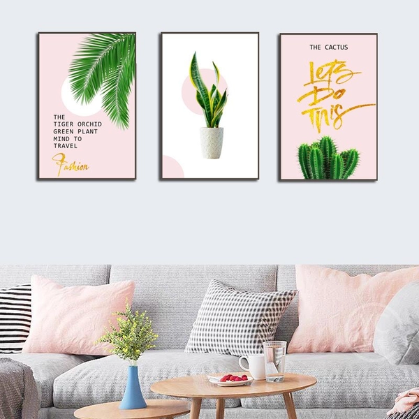 Tranh treo tường xương rồng xanh (KE-005)