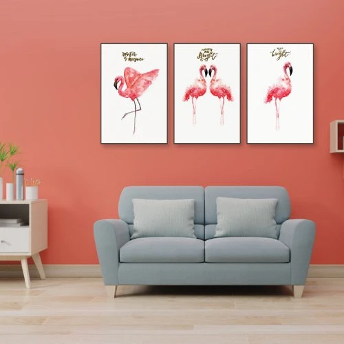 Tranh treo tường đôi hồng hạc (KE-011)