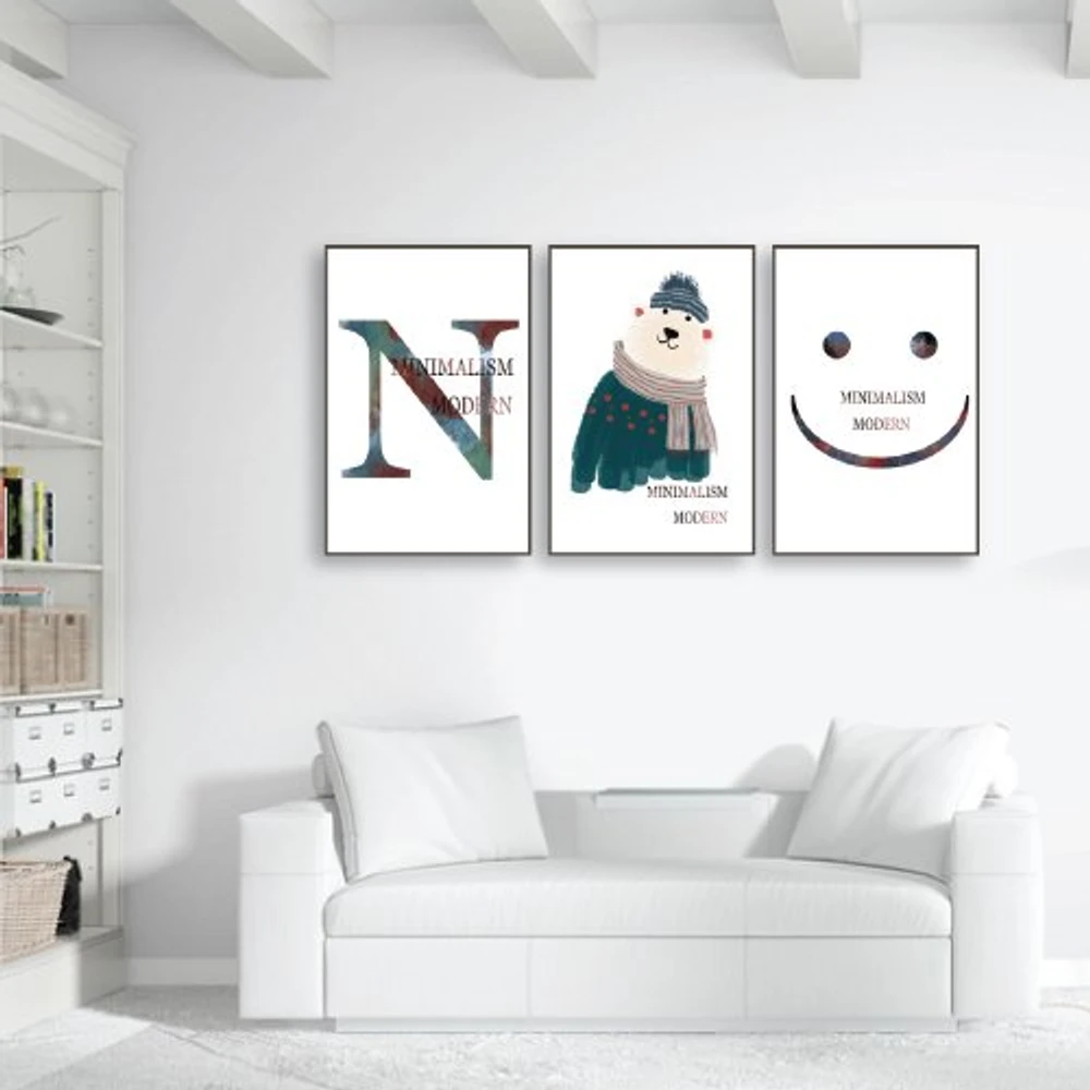 Tranh treo tường gấu quàng khăn (KE-046)