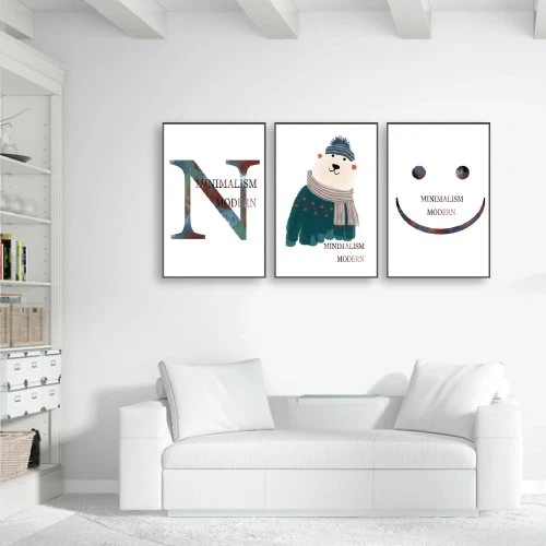 Tranh treo tường gấu quàng khăn (KE-046)