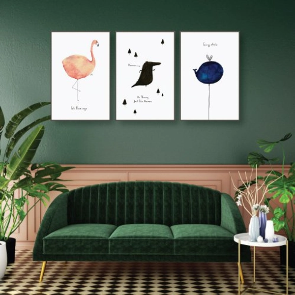 Tranh Treo Tường Các Bạn Động Vật Ngộ Nghĩnh Dễ Thương